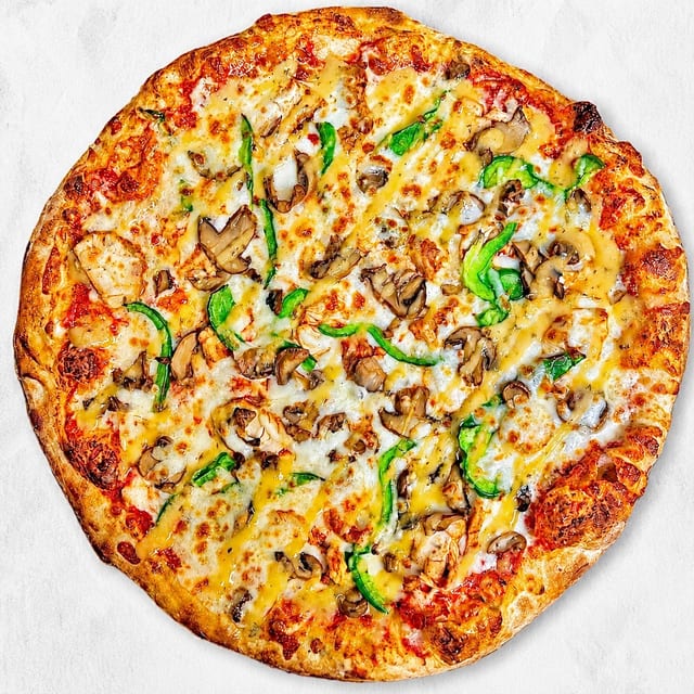 Garlic Parmesan Chicken Pizza.